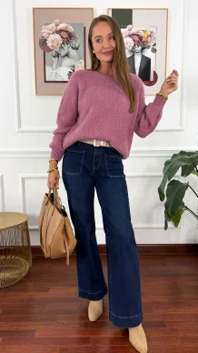 Alpakowy sweter Marcella różowy