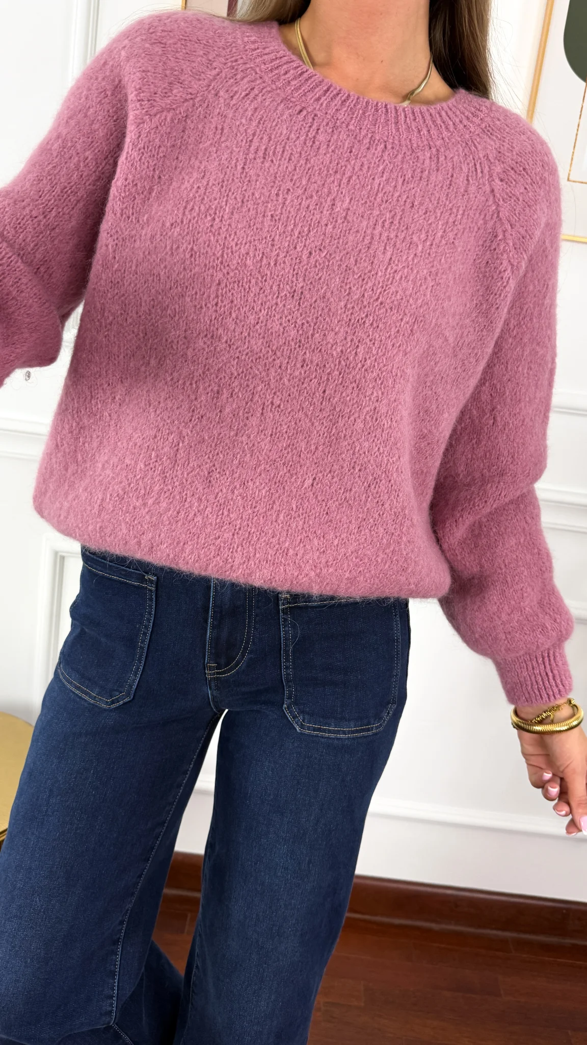 Alpakowy sweter Marcella różowy