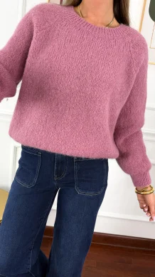 Alpakowy sweter Marcella różowy