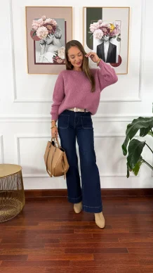 Alpakowy sweter Marcella różowy