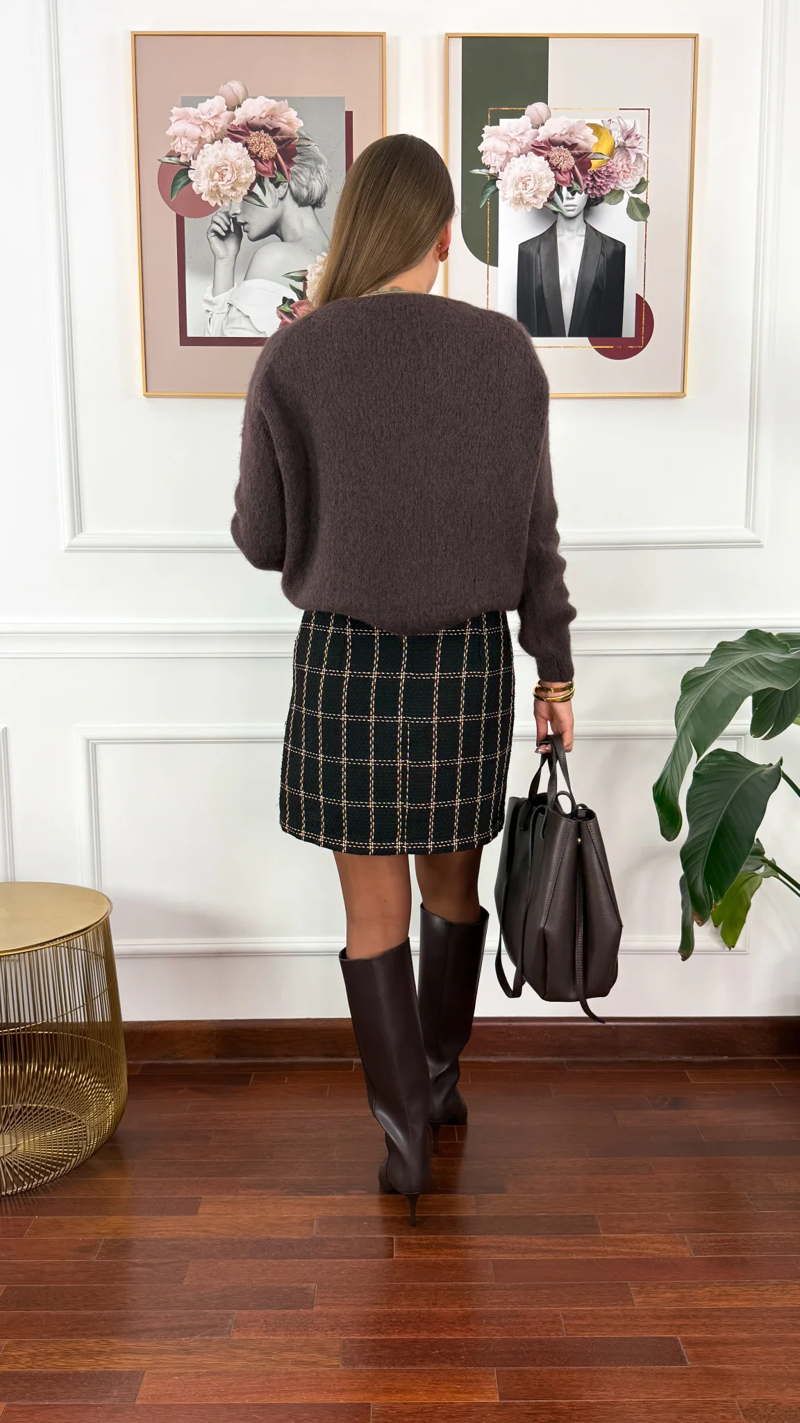 Alpakowy sweter Marcella czekoladowy