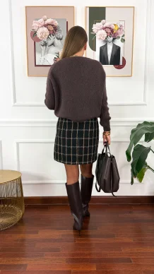 Alpakowy sweter Marcella czekoladowy