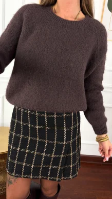 Alpakowy sweter Marcella czekoladowy