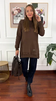 Bawełniana bluza Isadora czekoladowa