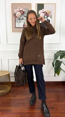 Bawełniana bluza Isadora czekoladowa