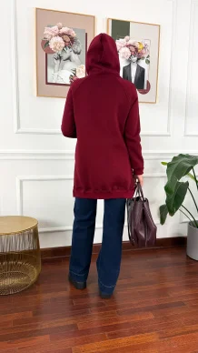 Bawełniana bluza Isadora burgundowa