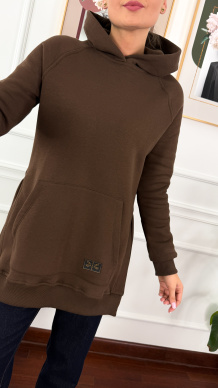 Bawełniana bluza Isadora czekoladowa