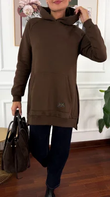 Bawełniana bluza Isadora czekoladowa