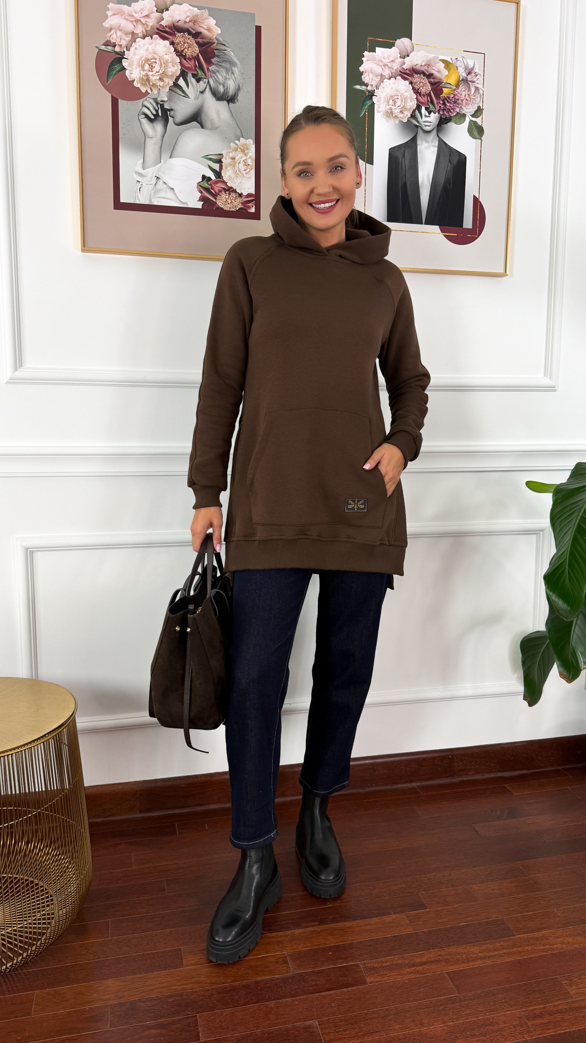 Bawełniana bluza Isadora czekoladowa