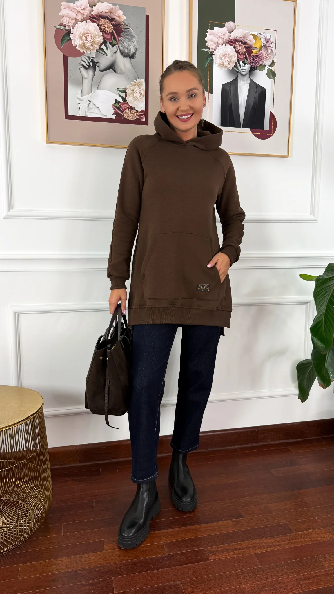 Bawełniana bluza Isadora czekoladowa