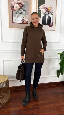 Bawełniana bluza Isadora czekoladowa