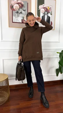 Bawełniana bluza Isadora czekoladowa