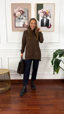 Bawełniana bluza Isadora czekoladowa