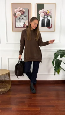 Bawełniana bluza Isadora czekoladowa