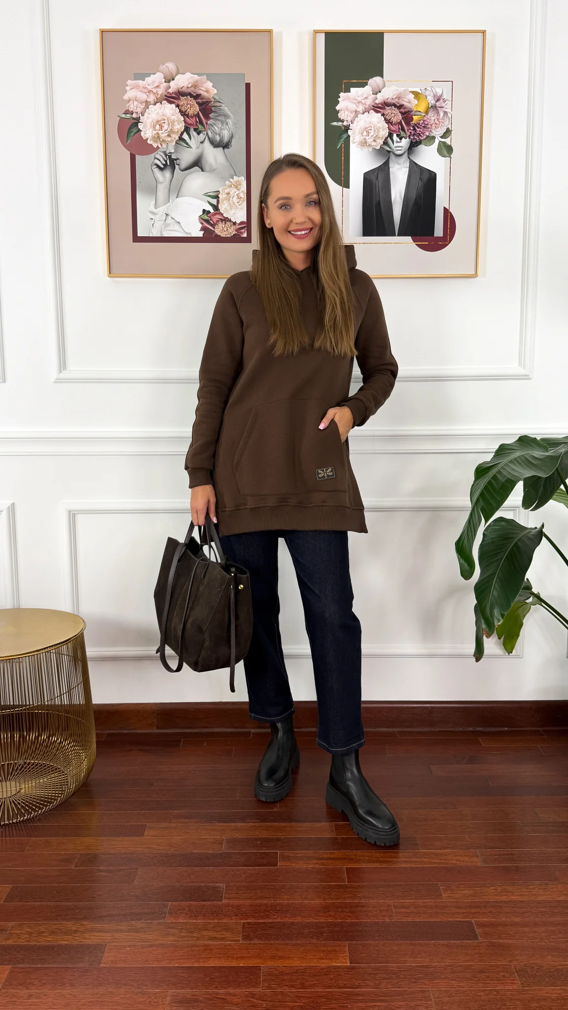 Bawełniana bluza Isadora czekoladowa