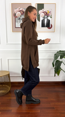 Bawełniana bluza Isadora czekoladowa