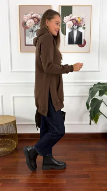 Bawełniana bluza Isadora czekoladowa