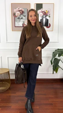 Bawełniana bluza Isadora czekoladowa