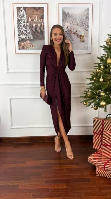 Sukienka Vessa burgundowa