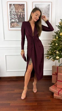 Sukienka Vessa burgundowa