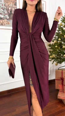 Sukienka Vessa burgundowa