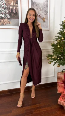 Sukienka Vessa burgundowa