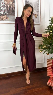 Sukienka Vessa burgundowa