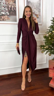 Sukienka Vessa burgundowa