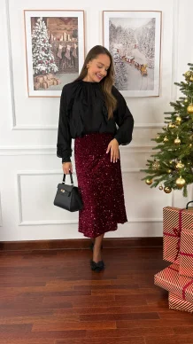 Wiskozowa koszula Flora czarna