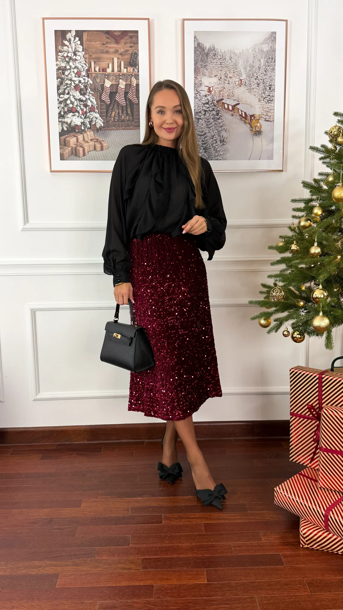 Wiskozowa koszula Flora czarna