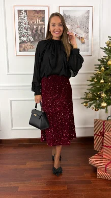 Wiskozowa koszula Flora czarna