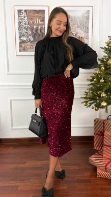 Wiskozowa koszula Flora czarna