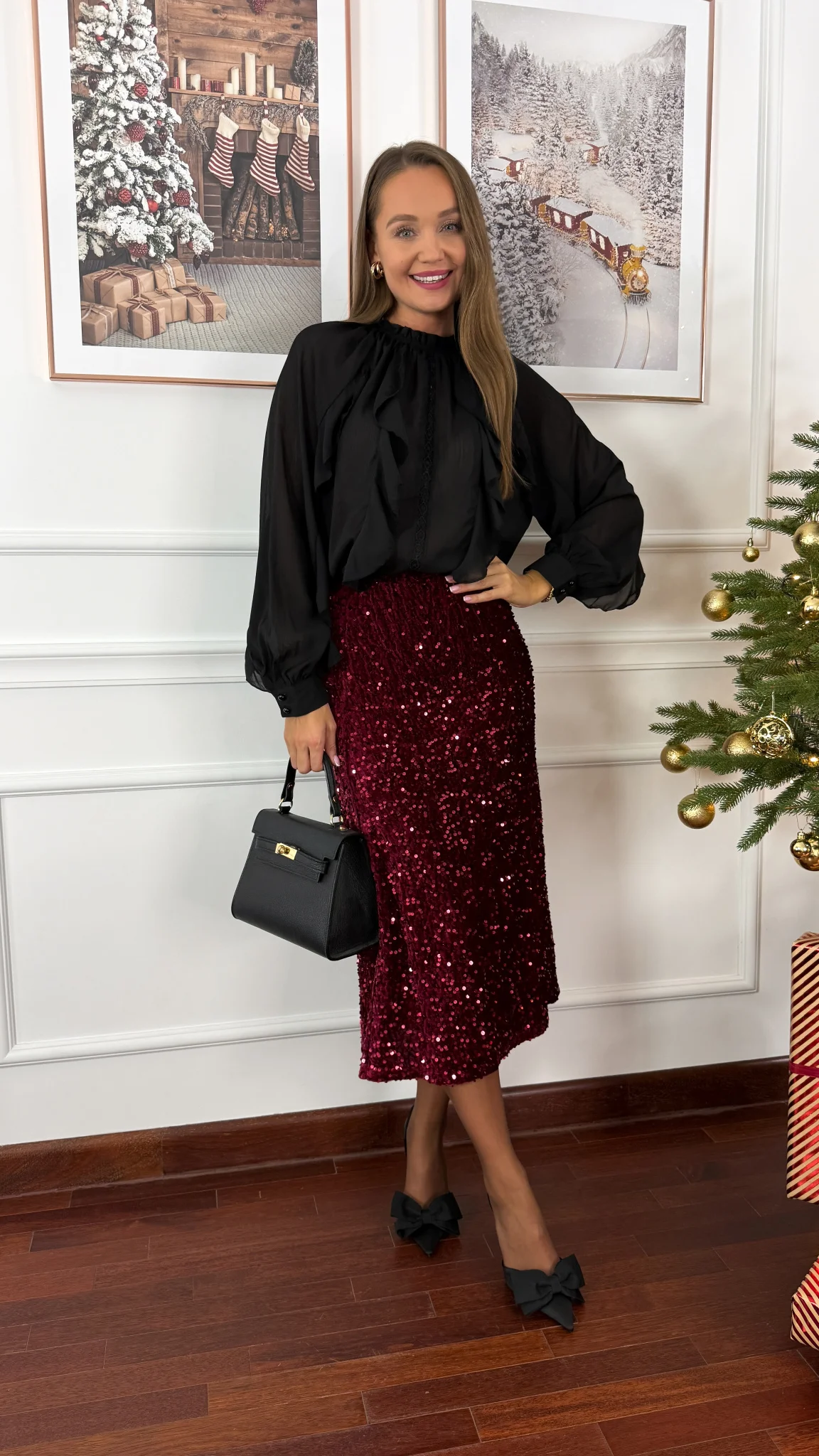 Wiskozowa koszula Flora czarna