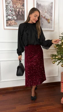 Wiskozowa koszula Flora czarna