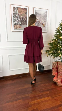 Wiskozowa sukienka Gulia bordo