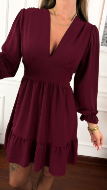 Wiskozowa sukienka Gulia bordo