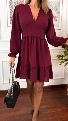 Wiskozowa sukienka Gulia bordo
