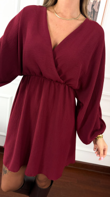 Sukienka nietoperz Violet bordowa