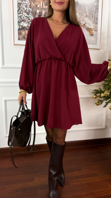 Sukienka nietoperz Violet bordowa