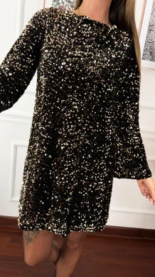 Cekinowa sukienka Larra złota