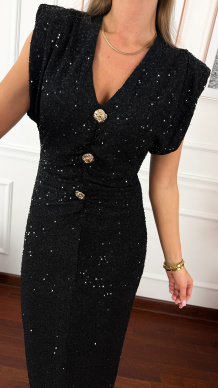 Cekinowa sukienka Merry czarna