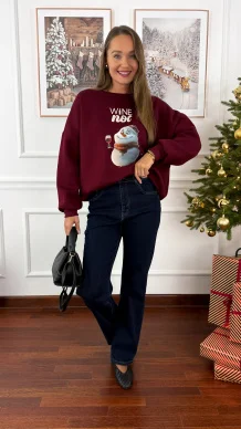 Bawełniana bluza Star bordowa