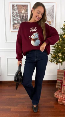 Bawełniana bluza Star bordowa