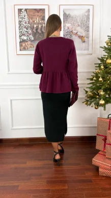 Dzianinowa spódnica z cekinami Charm czarna