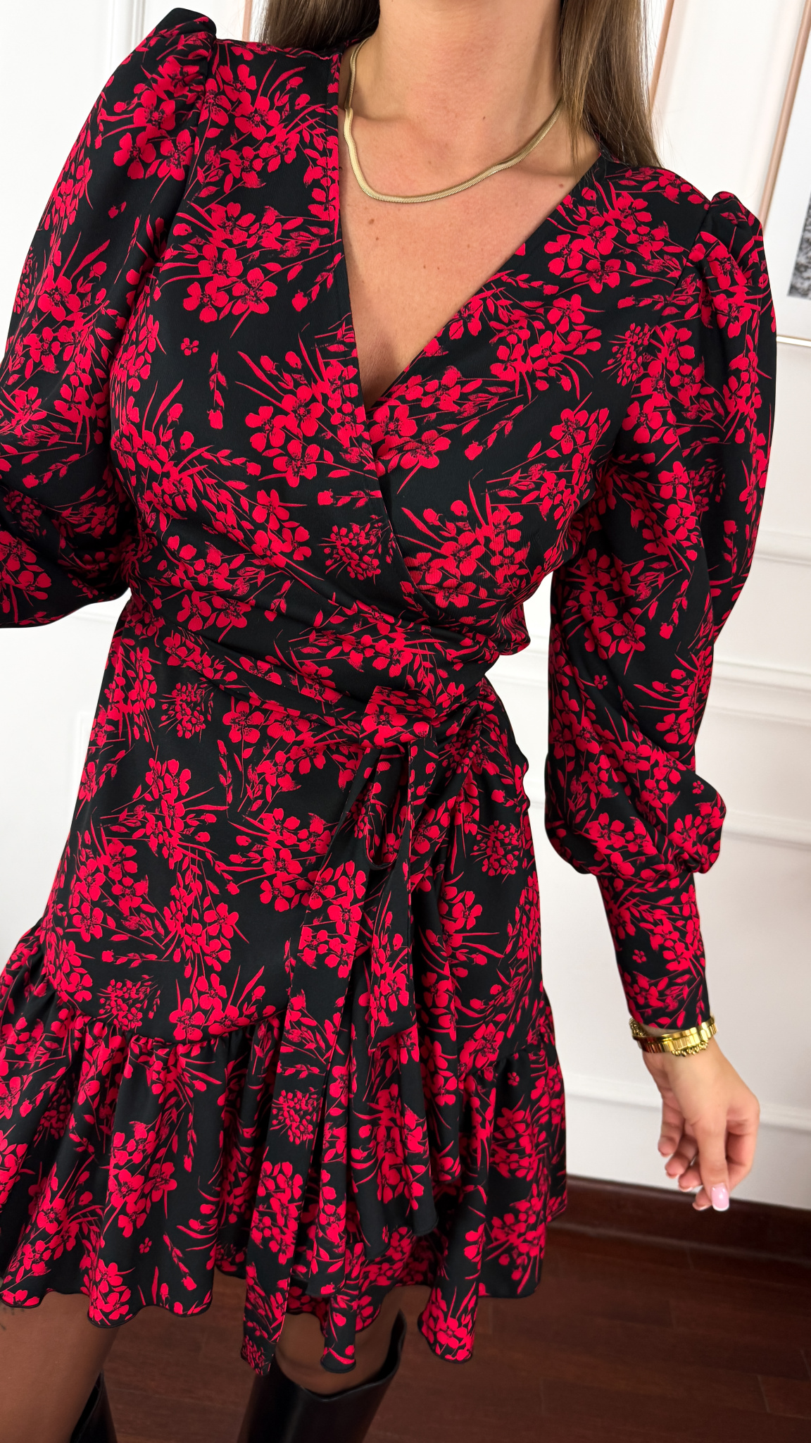 Wiskozowa sukienka Bianca czerwona