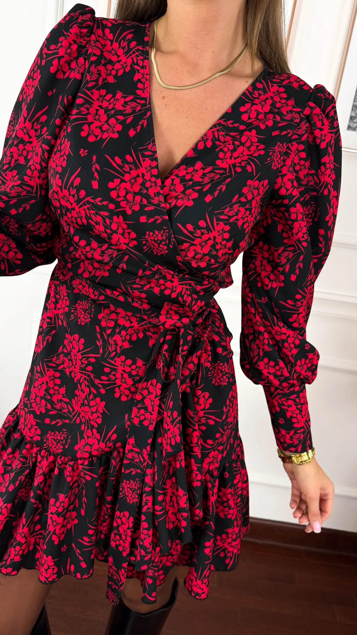 Wiskozowa sukienka Bianca czerwona