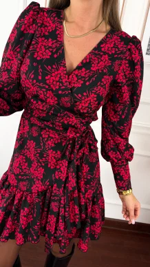 Wiskozowa sukienka Bianca czerwona