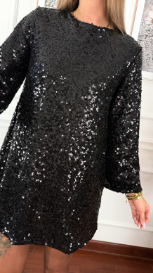 Cekinowa sukienka Belle czarna