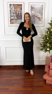 Sukienka maxi Amber czarna