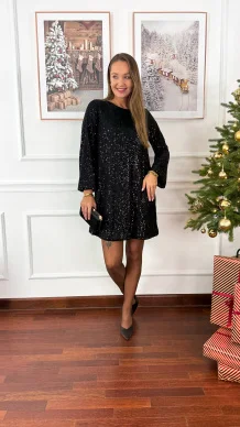 Cekinowa sukienka Julia czarna